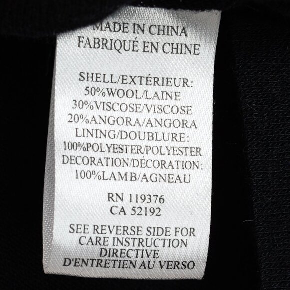 Helmut Lang Black Angora Leather-Trim Cozy Long Sleeve Top - Picture 10 of 11